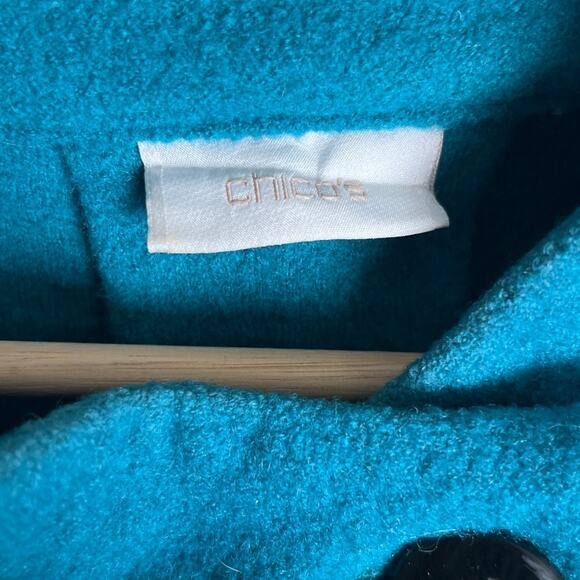 Chico's Women's Wool Classic Touch Ammi Jacket Deep Emerald - Picture 3 of 6